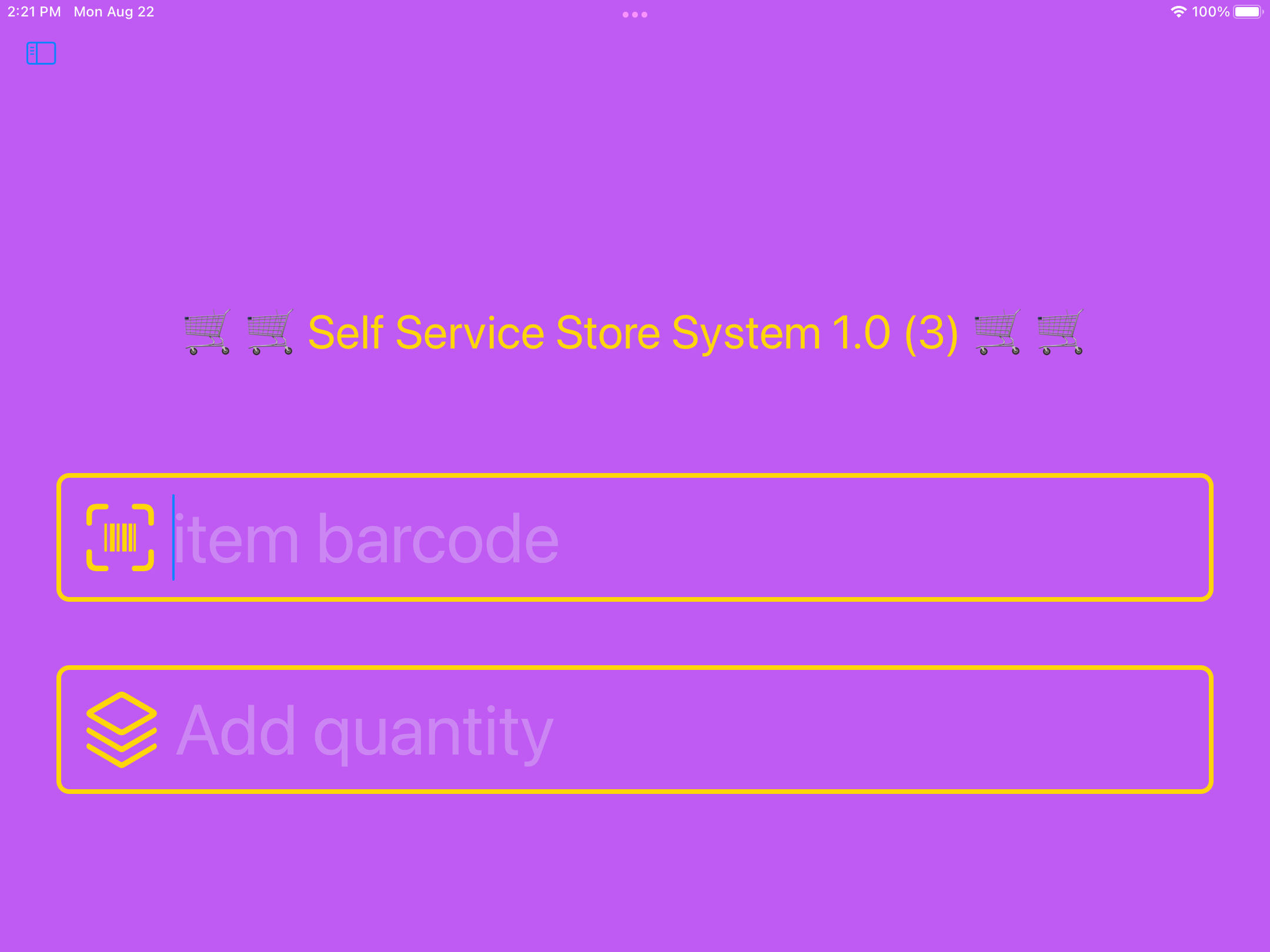 Self Service Store System screenshot 1